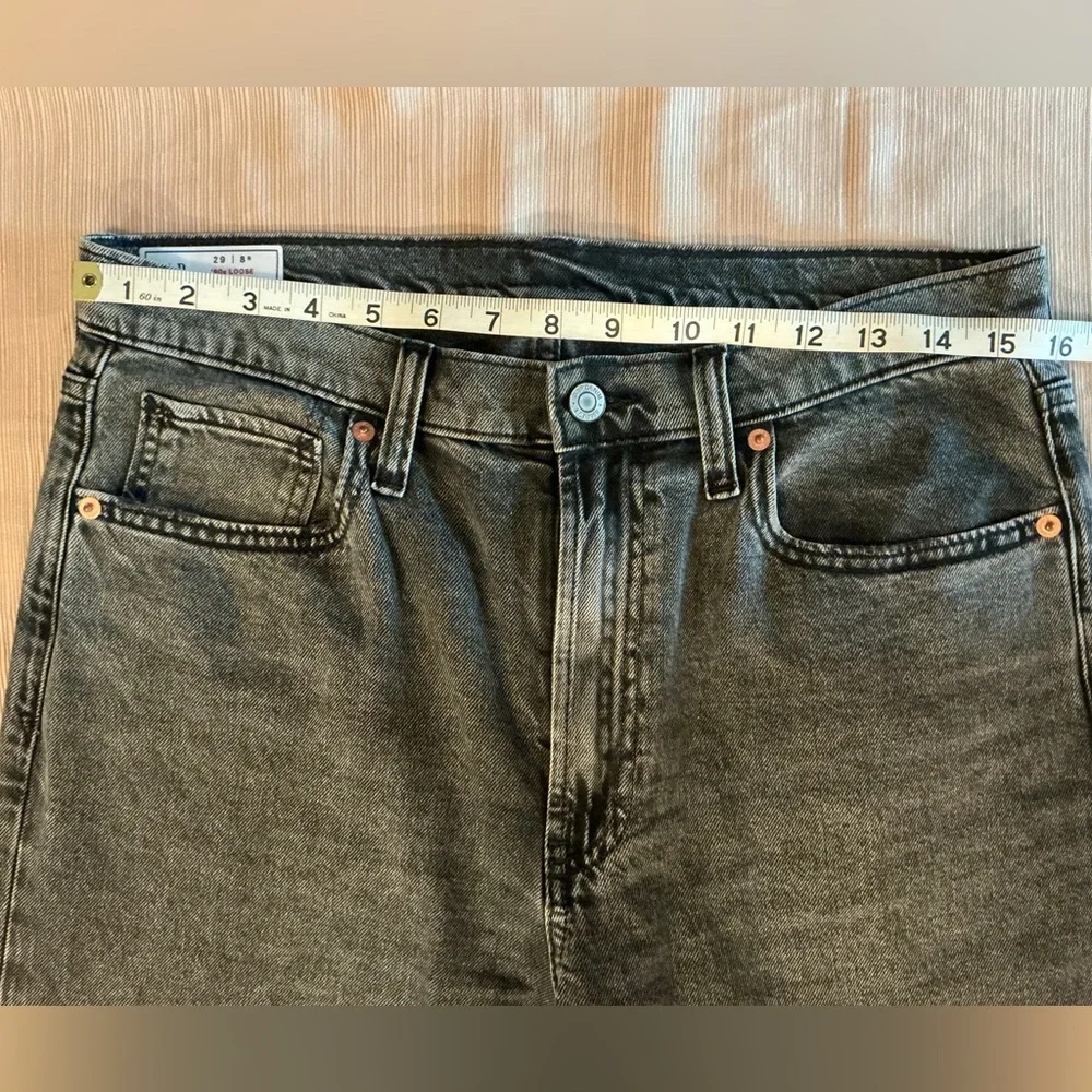 GAP Gray Black sandwash '90s Loose High Rise Jeans - Picture 3 of 11